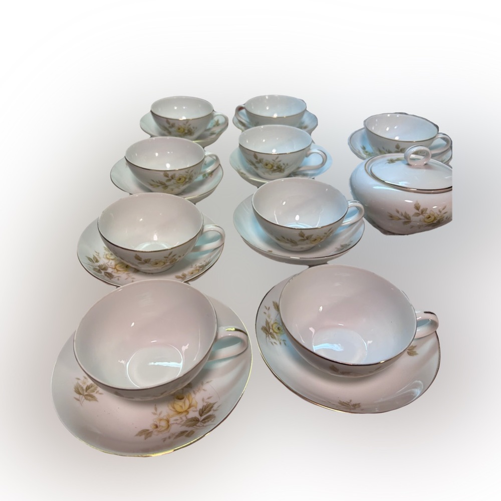 Discontinued Yellow Bramble by Style house china set
